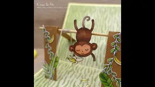 Carte Animée Singe Acrobate