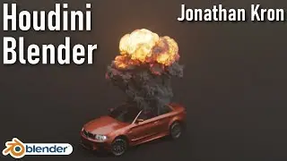 Houdini Volumes to Blender [awesome explosions in Blender] | English