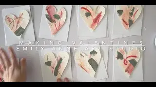 DIY Valentine | Hippie Crafter Review | Abstract painting with watercolor pencils & pastels