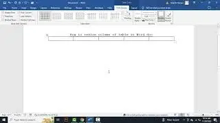 How to resize column of table in Word doc
