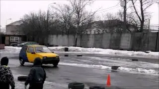 Первый пробный заезд на автомобиле ОКА в 9 лет