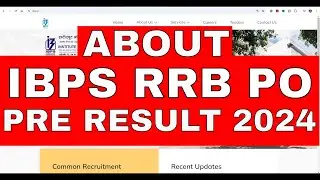ABOUT IBPS RRB PO PRE RESULT 2024