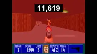 Wolfenstein 3D Escape from Castle Wolfenstein 7 - speedrun Any% (Death Incarnate) in 17sec.