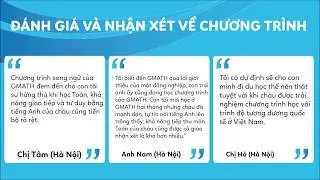 Đánh giá của giáo viên, phụ huynh về Gmaths