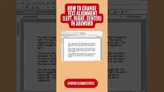 Change paragraph alignment (left, right, center) in AbiWord word processor #abiwordtutorial
