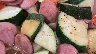 Sausage and Zucchini #zucchini #sausage