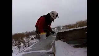 Промышленный альпинист, выполнение высотных работ