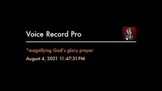 magnifying God’s glory declaration