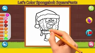 Spongebob Squarepants - Painting And Coloring Spongebob For Kids & Toddlers! Let's Draw Together