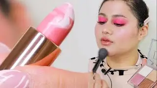 Pink ASMR Makeup and Skincare
