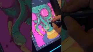 Drawing Rick & Morty Characters in Adobe Illustrator - Krombopulos Michael 👽✍️ #illustration #art