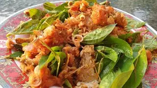 ยำปลาสลิดแดดเดียวสุพรรณ