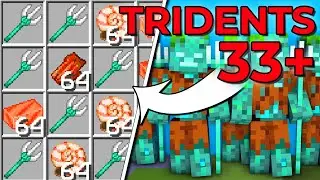 Minecraft - Trident & Drowned Farm (33+ Tridents PRO STUNDE) - Tutorial 1.21