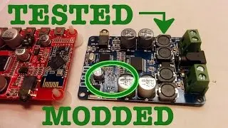 Tested and modified the TDA7492P Bluetooth Amplifier module