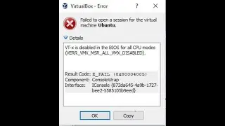 𝐒𝐎𝐋𝐔𝐂𝐈𝐎𝐍𝐀𝐃𝐎 ERROR Failed to open a session for the virtual machine [