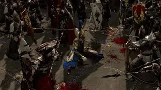 Elven general defending the castle walls