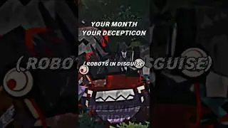 Your month your Robots in Disguise Decepticon #transformers #edit #shorts #robotsindisguise