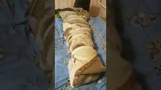 Wrapped and tie up Myself in 2 Mink Blankets | For whole day