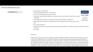 "Get Flexible Financing with Universal Credit Personal Loans"