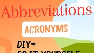 Abbreviations || Acronyms || Abbreviations in English