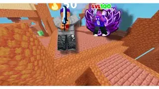 I 1v1 the first mobile lvl 100 Youtuber😱||Roblox Bedwars||
