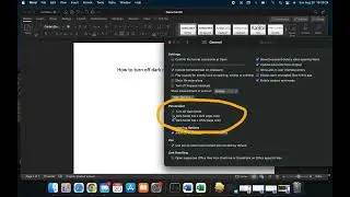 Turn off dark mode in Microsoft Office (MacBook)