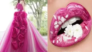 Dress with matching lipstick 😍|knowledge with me