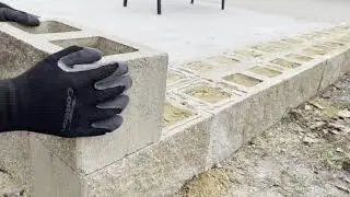 DIY Cinder Block Retaining Wall That Doubles As A Bench