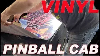 Applying Vinyl on Pinball Cabinet