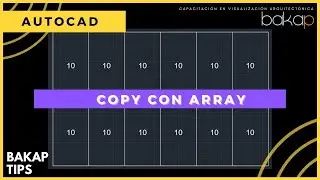 Tutorial Autocad - Múltiples copias alineadas con Copy y Array