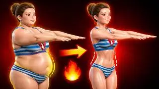 Full Body STANDING Fat Burn Workout ➜ Tone Up And Work Toward A Smaller Waist At Home