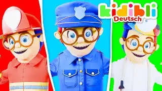 Die Kinder entdecken Berufe | Die Kinder tun so, als würden sie spielen! ⛑ Kidibli
