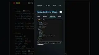 ✨ Create a Stylish Navigation Bar with Underline Hover Effects Using CSS | MZCode01  