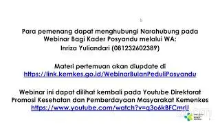 Webinar Bagi Kader Posyandu