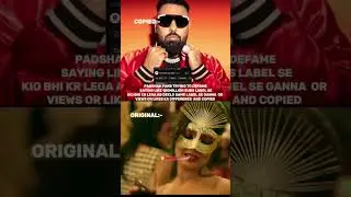 BADSHAH COPIED HONEY SINGH AGAIN #ytshort #shorts
