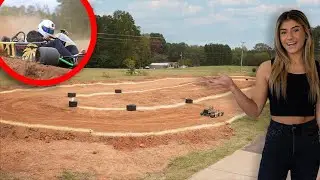 We Built A Dirt Oval Kart Track In Our Yard!