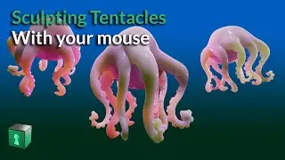 Blender Secrets - Sculpt Tentacles 🦑 with your mouse using Dyntopo, Snake Hook, and Curve Stroke 🐙