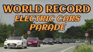 New World Record for largest Electric Vehicle parade in Norway