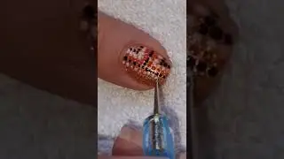 Fall Nail Designs 2024 | Gold Nails With Mosaic Nail Art | #naildesign