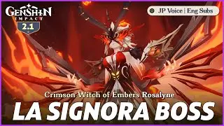 SIGNORA BOSS FIGHT First Encounter - Genshin Impact 2.1 | Japanese Voice English Subs
