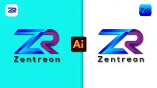 ZR Letter Logo Design Using The Pen Tool || Typography Logo Design #AdobeillustratorLogo#tutorials