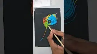 Peacock 🦚 feather drawing : tutorial 