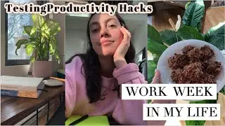 TESTING PRODUCTIVITY HACKS FOR WORK & STUDY @ HOME | Quarantine Work Week in My Life in Montreal