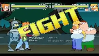 mugen fry and bender vs homer simpson and peter griffin
