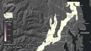 Tsunami current velocity simulation for northern Hood Canal, Wash.
