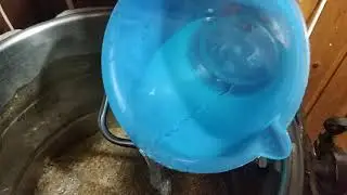 Промывка дробины водой из рубашки