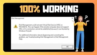 EASY FIX For Disk Management Could Not Start Virtual Disk Service VDS In Windows 11