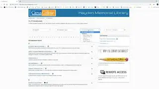 Database quick run through for libguide