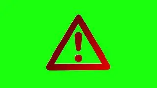 Icon Warning green screen