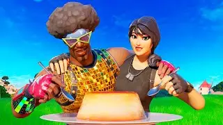 FORTNITE PERO JUEGO CON UN FLAN 🍮